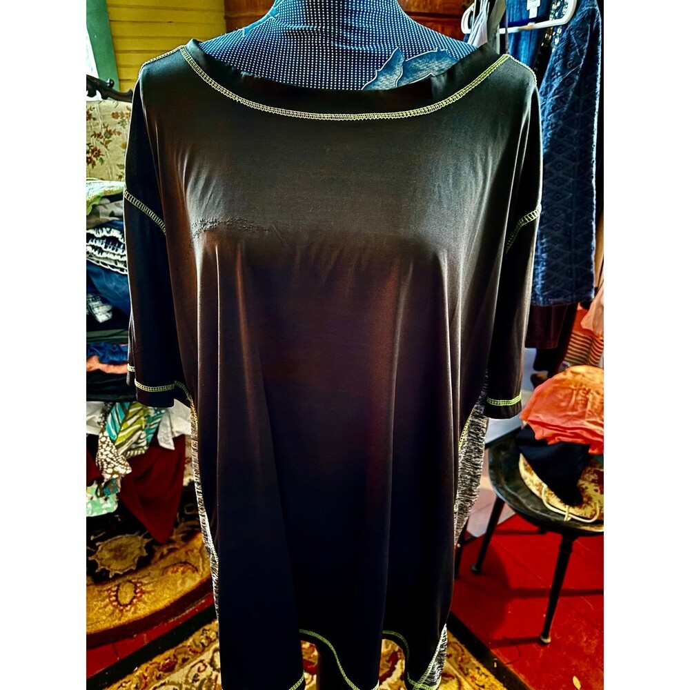 Zone Pro Size 3x Unisex Polyester Tshirt Black/Gray 52" Chest 31" L